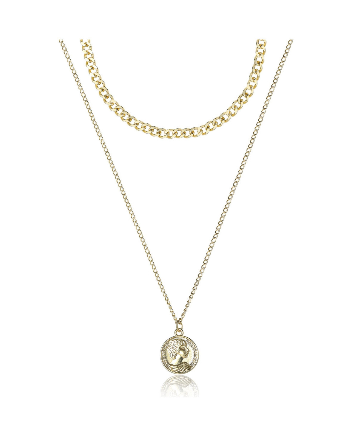 Jessica Simpson Layered Gold Pendant Necklace – Trendy Fashion Jewelry - Gold | Macy's