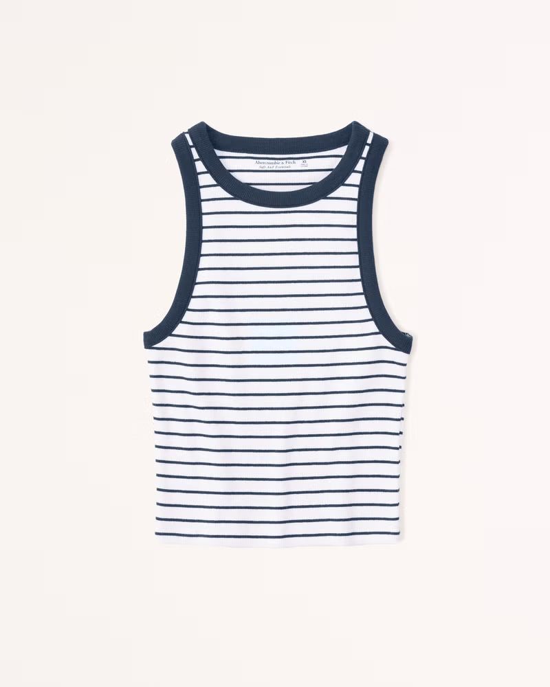 Essential Rib High-Neck Tank | Abercrombie & Fitch (US)