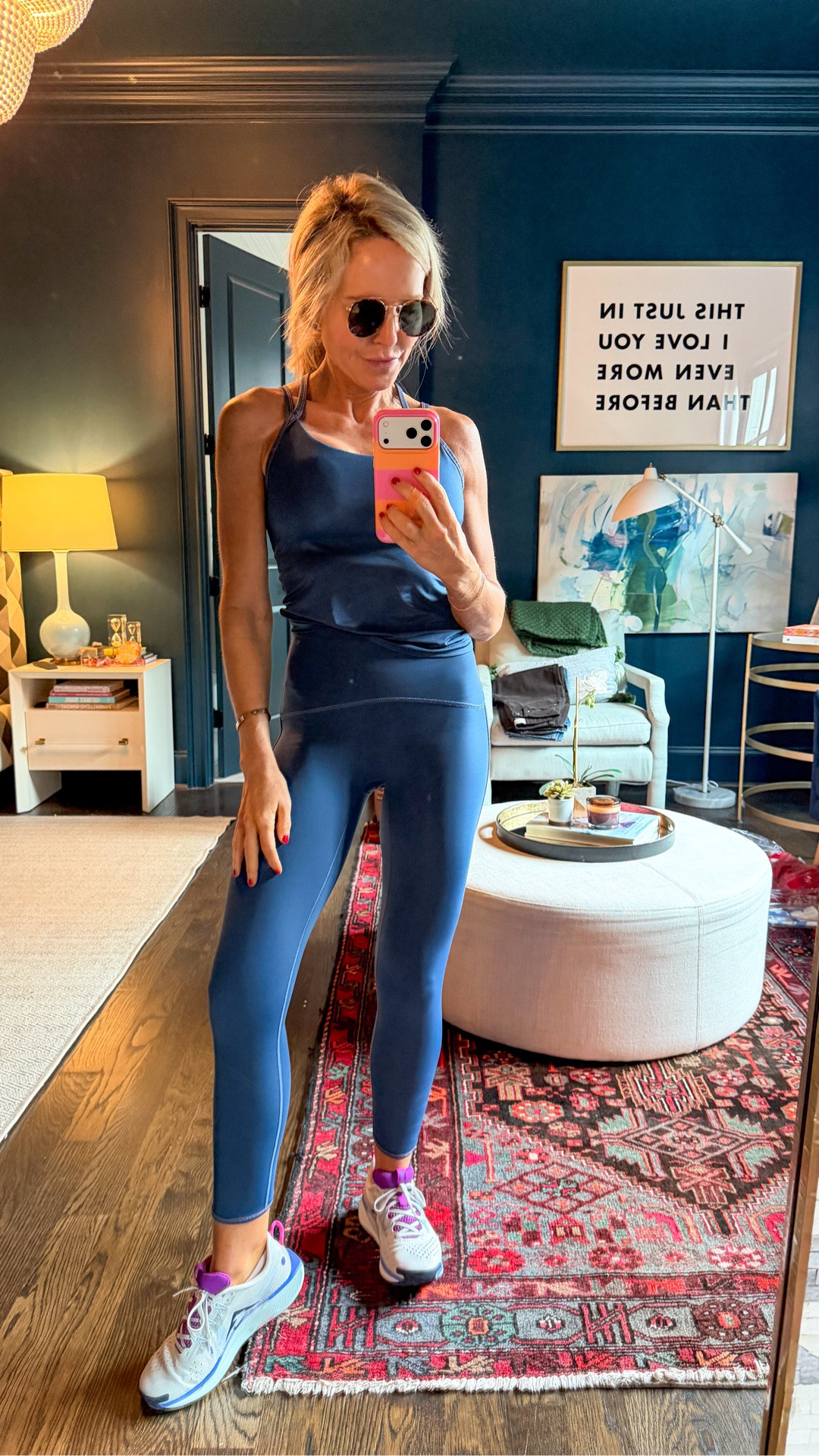 cooling activewear from @Spanx is a summer must!! wearing XS in pants and top •