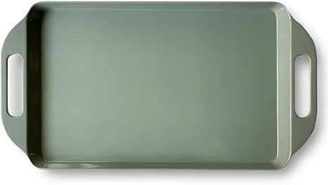 Bowla Melamine Rectangular Serving Tray with Handles (Green), Food Direct Contact, BPA-Free Dishw... | Amazon (US)