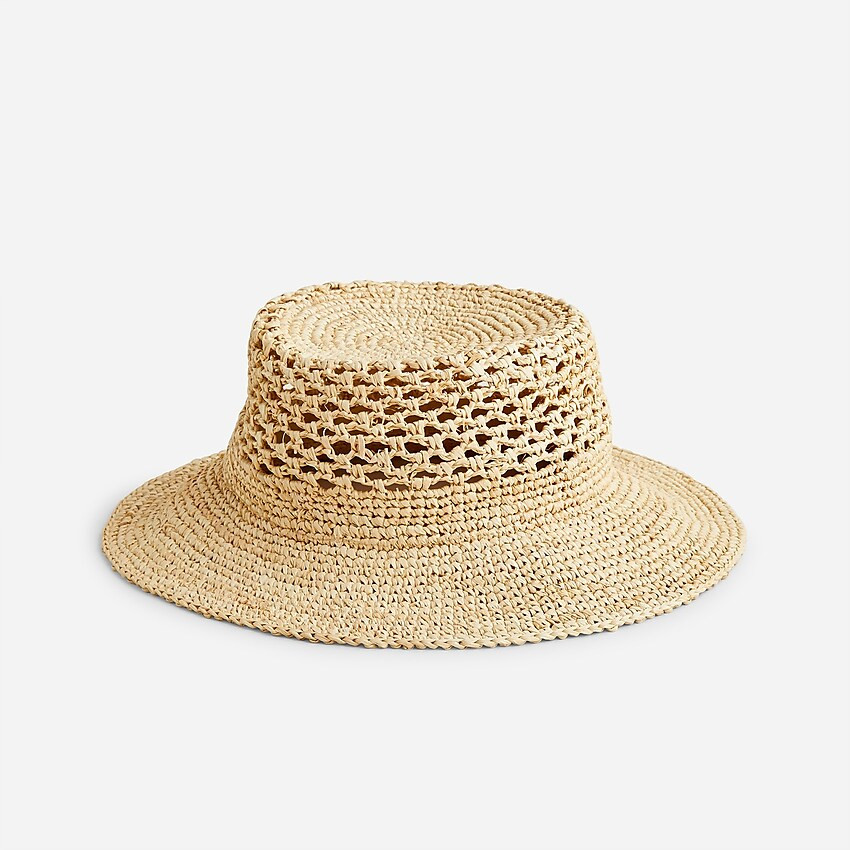 Open-weave packable straw hat | J. Crew US