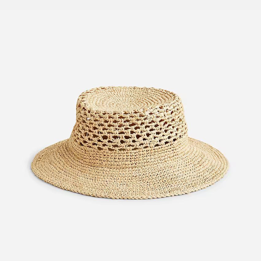 Open-weave packable straw hat | J.Crew US
