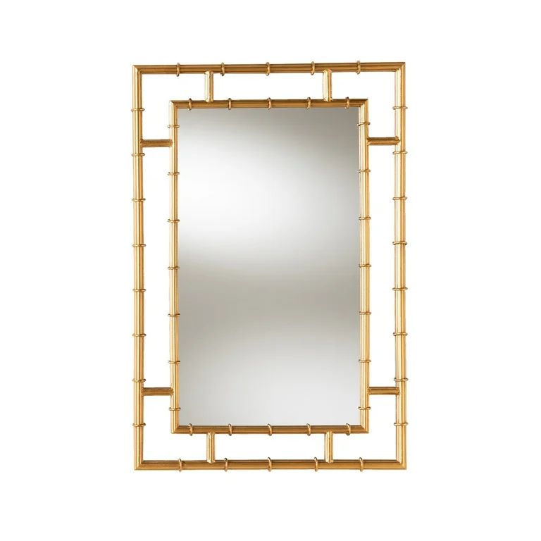 Baxton Studio Adra Bamboo Wall Mirror - 21.5W x 32.25H in. | Walmart (US)