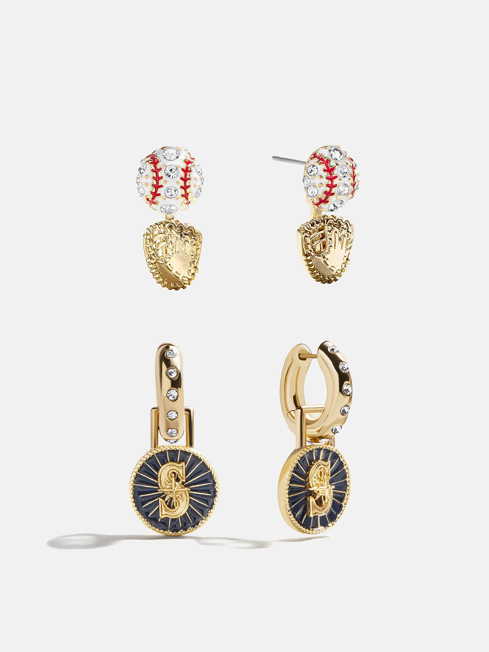 MLB Hoop Earring Set - Seattle Mariners | BaubleBar