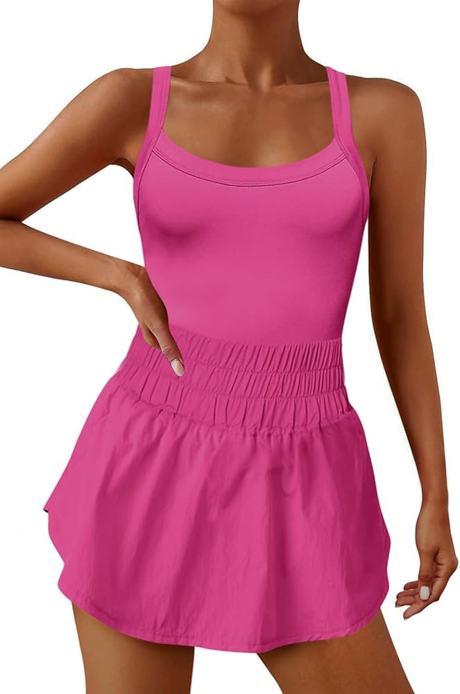 SENSERISE Womens Athletic Romper Running Onesie One Piece Workout Sets Tennis Dresses Shorts Golf... | Amazon (US)