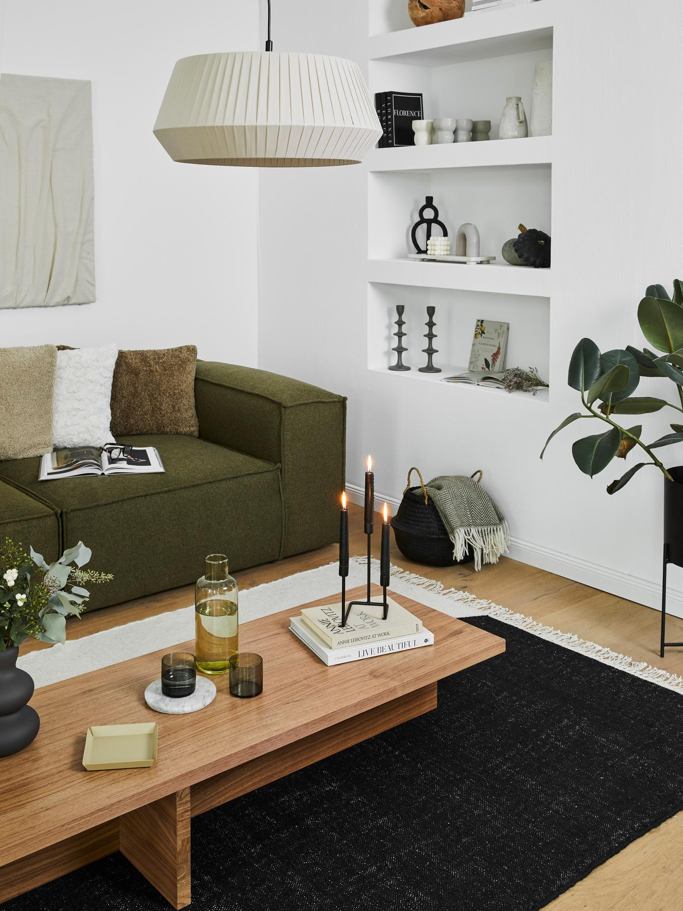 Klassieke hanglamp Dicte van geplooide stof | Westwing EU