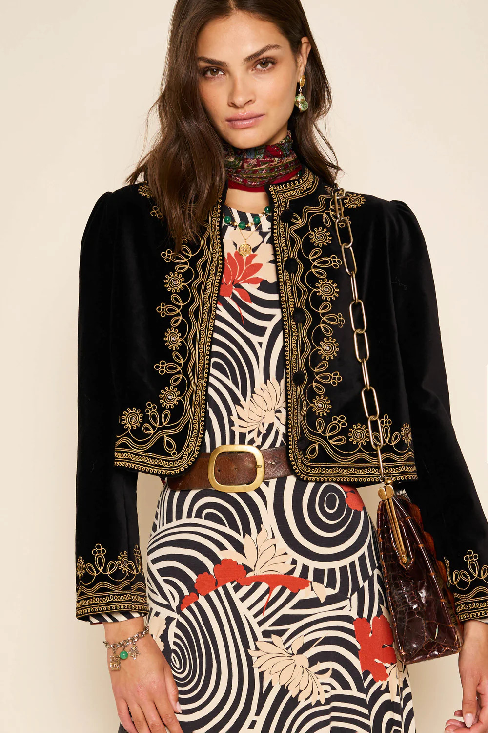 Cerise - Swirl Daisy Black | Rixo