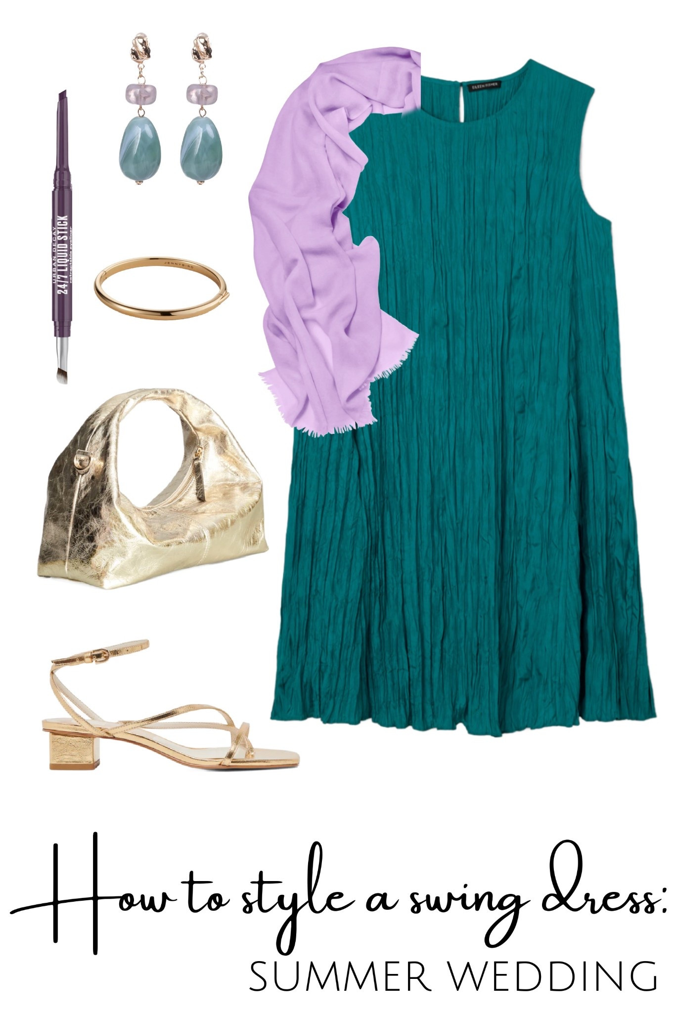 How to style a Swing Dress for a summer wedding. @Sephora @Bloomingdale's US @dolcevitadesign 

#LTKSeasonal #LTKOver40 #LTKMidsize