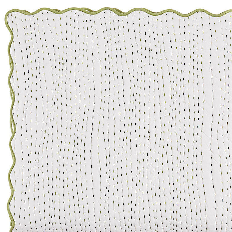 Jane Scalloped Quilt - Sage, Full/Queen - Ballard Designs | Ballard Designs, Inc.