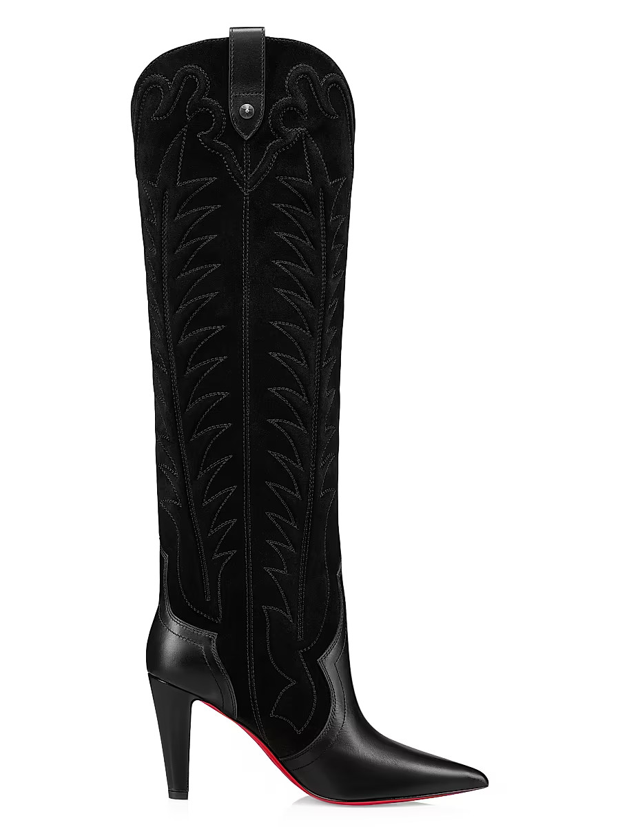 Women's Santia Botta 85MM Suede-Leather Boots - Black - Size 4 | Saks Fifth Avenue