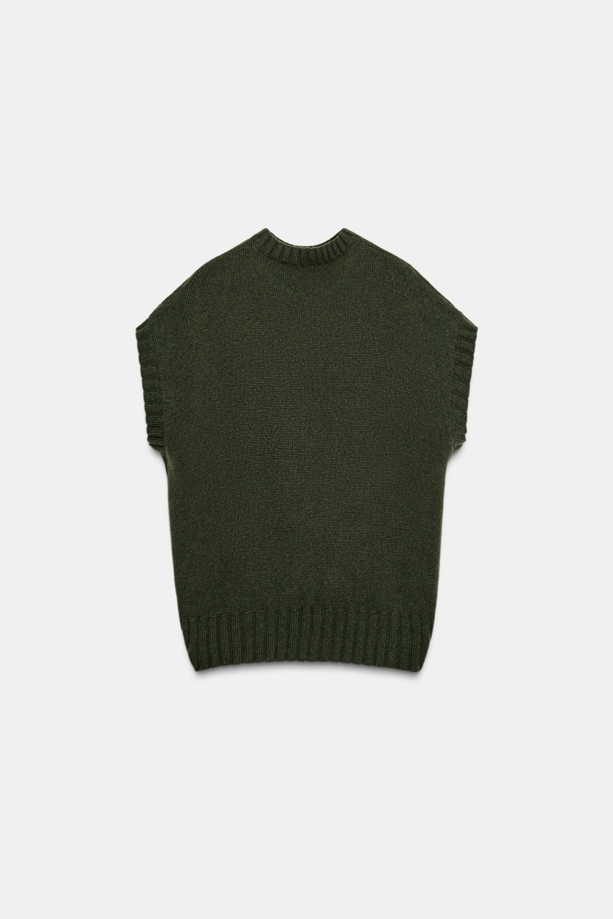 OVERSIZED ASYMMETRIC HEM WOOL VEST | Zara US