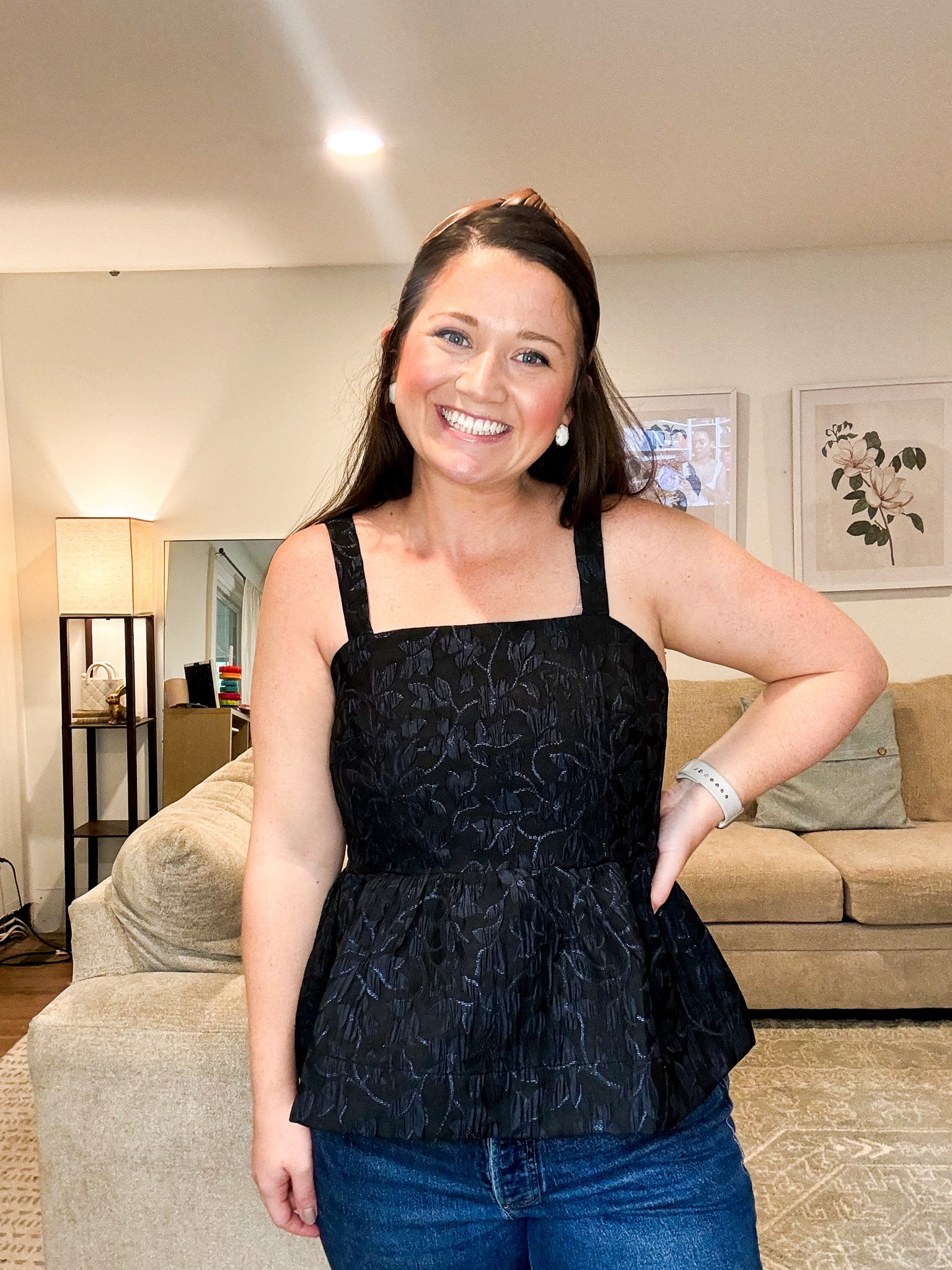 Peplum top. Holiday party. Holiday outfit.  Christmas outfit  