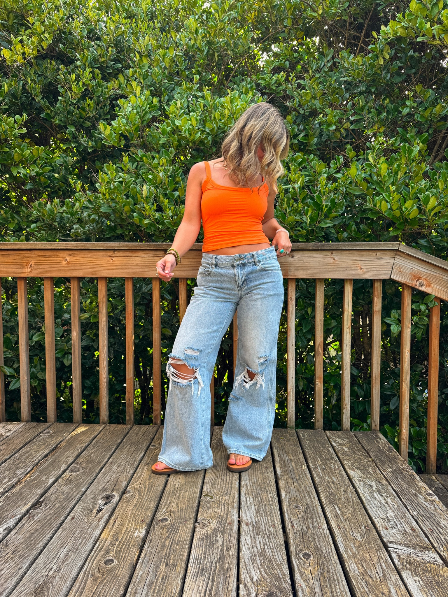 Easy lowrise jeans outfit 🧡 these jeans are on sale too! 
Top: S 
Jeans: 26 SHORT 

#LTKootd #LTKU #LTKPetite