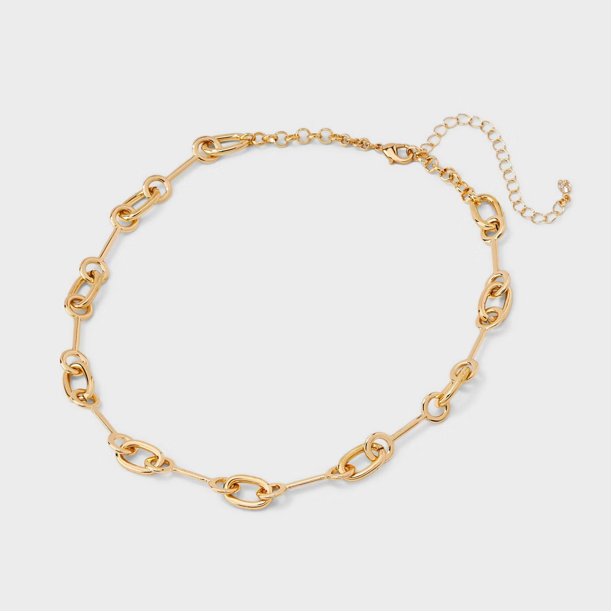 All Around Rolo Chain Necklace - A New Day™ Gold: Nickel-Free Metal, Lobster Claw Clasp, 16" Le... | Target