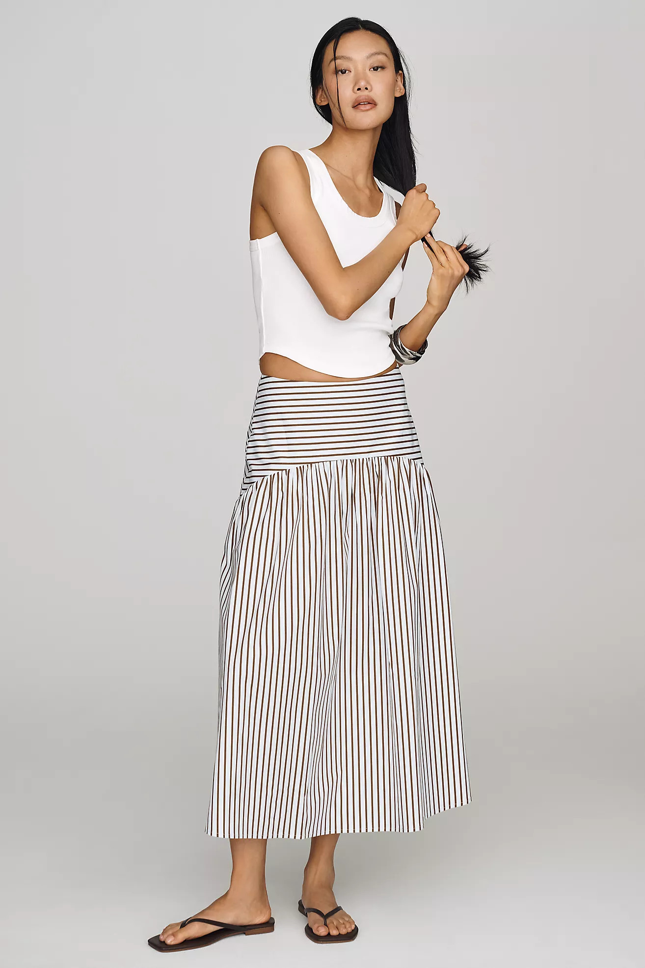 The Tobie Drop-Waist Skirt by Exquise | Anthropologie (US)