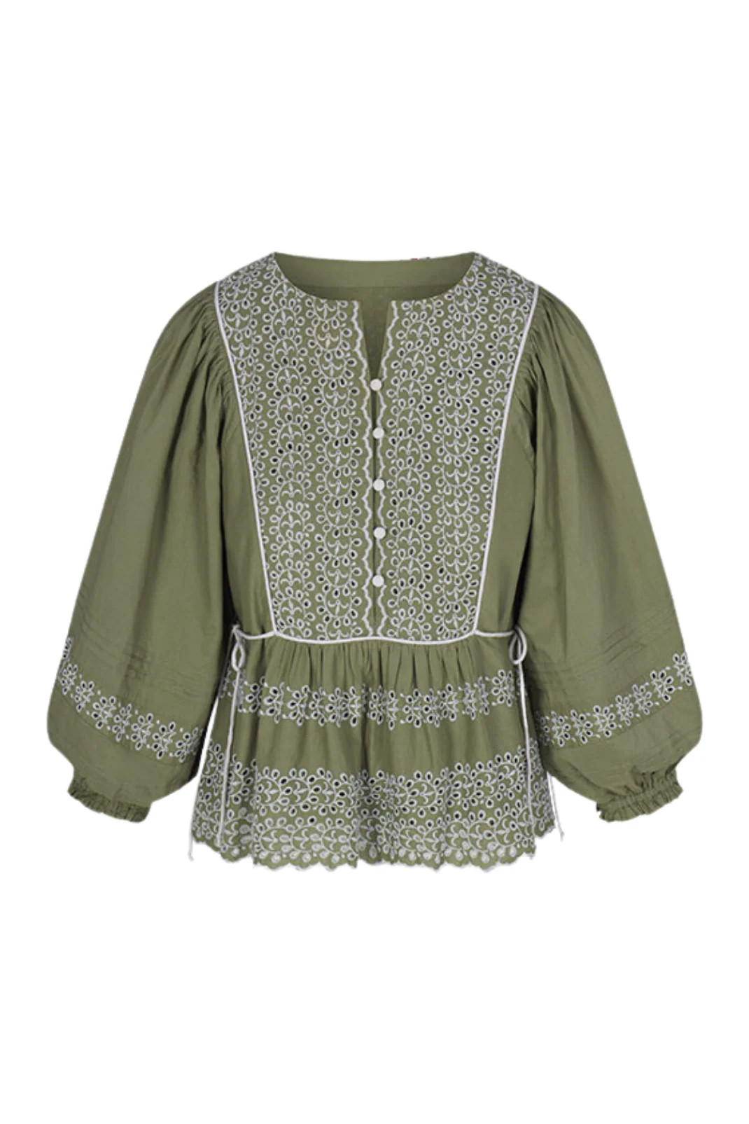 Mallie Top in Oil Green | Baybala