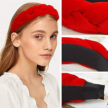 RINVEE Headbands for Women Velvet Braided Headbands Fashion Hairband Criss Cross Hair Accessories... | Amazon (US)