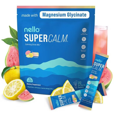 Nello Supercalm Calming Drink Mix Dietary Supplement Powder - Yuzu Guava - 20ct | Target