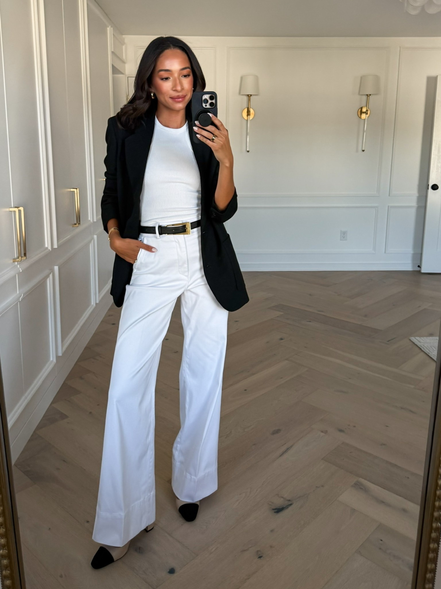 The perfect white pants for spring and summer! Not see through, so comfortable and flattering. Use code NENAXSPANX to save 15% off your first purchase 🤍 Wearing size XS tall in wide leg pants, XS tank and S black blazer 


spring fashion, spring outfit, summer fashion, summer outfit, spanx pants, white trousers, white pants, workwear, work outfit, work pants, office outfit, mom outfit, postpartum outfit

#LTKSaleAlert #LTKWorkwear #LTKSeasonal