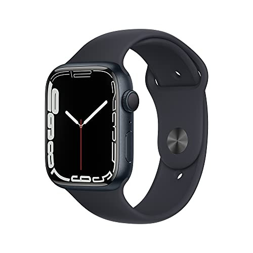 Apple Watch Series 7 [GPS 45mm] Smart Watch w/Midnight Aluminum Case with Midnight Sport Band. Fitness Tracker, Blood Oxygen & ECG Apps, Always-On Retina Display, Water Resistant | Amazon (US)