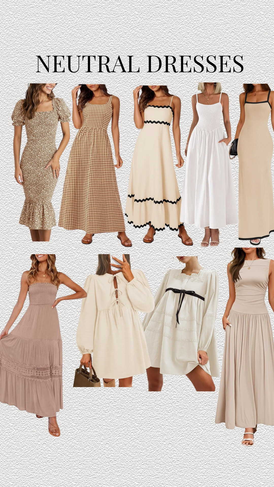 Neutral spring dresses! Loving how these can be dressed up or down

#LTKSeasonal #LTKStyleTip #LTKSpringSale