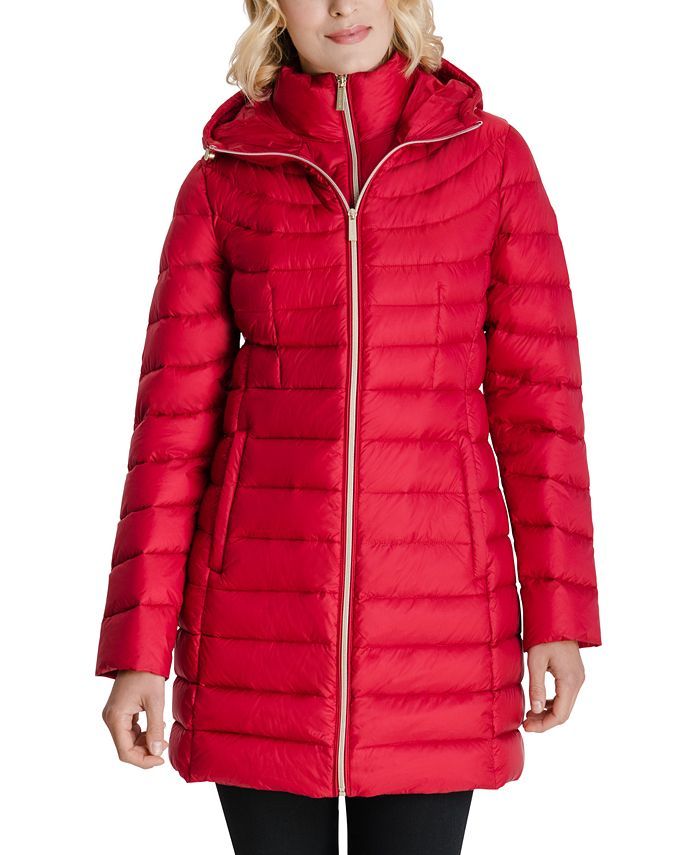 Michael Kors Hooded Packable Down Puffer Coat, Created for Macy's & Reviews - Coats - Women - Mac... | Macys (US)