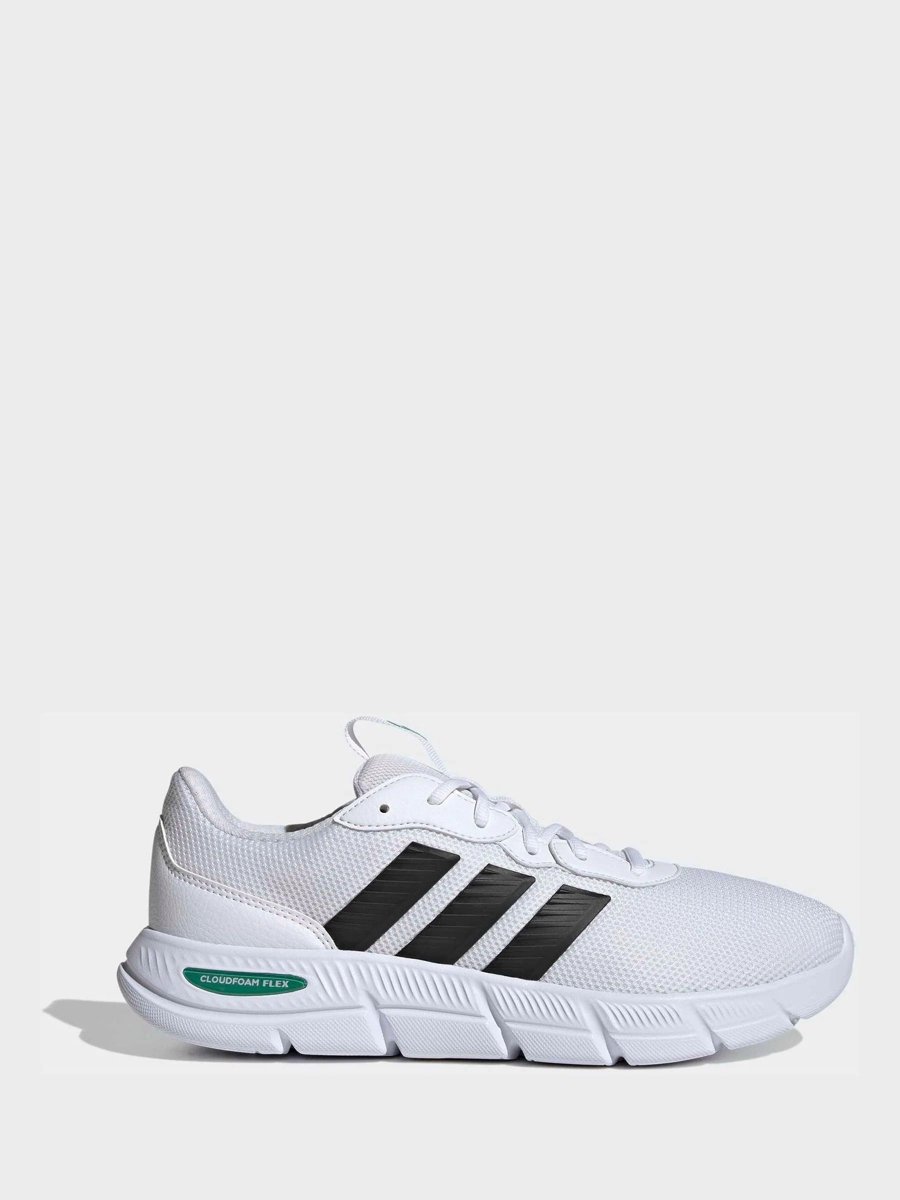 adidas adidas White/Black Cloudfoam Flex Laces Trainers | Next US