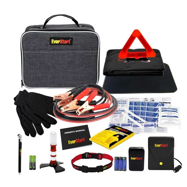 EverStart Roadside Safety Kit for Cars, with Booster Cables and Tire Inflator | Walmart (US)