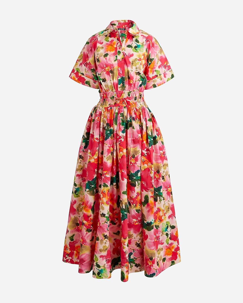 Elena shirtdress in floral cotton poplin | J. Crew US
