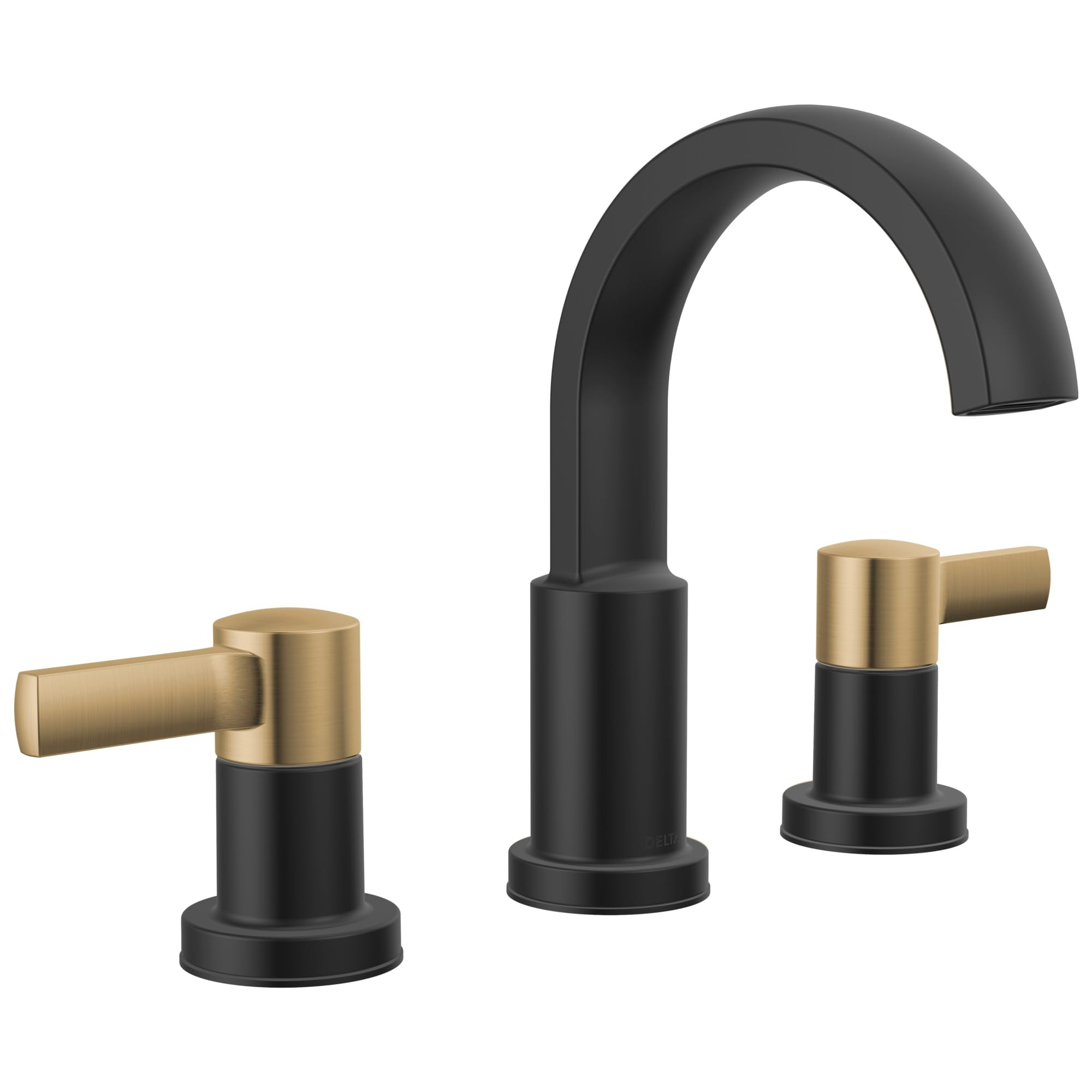 Delta Faucet Albion Widespread Bathroom Faucet 3-Hole, Black/Gold Bathroom Sink Faucet, 2-Handle ... | Amazon (US)