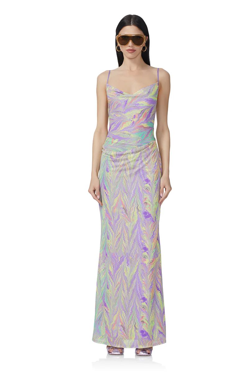 Gillian Maxi Dress - Neon Citrus Swirl | ShopAFRM