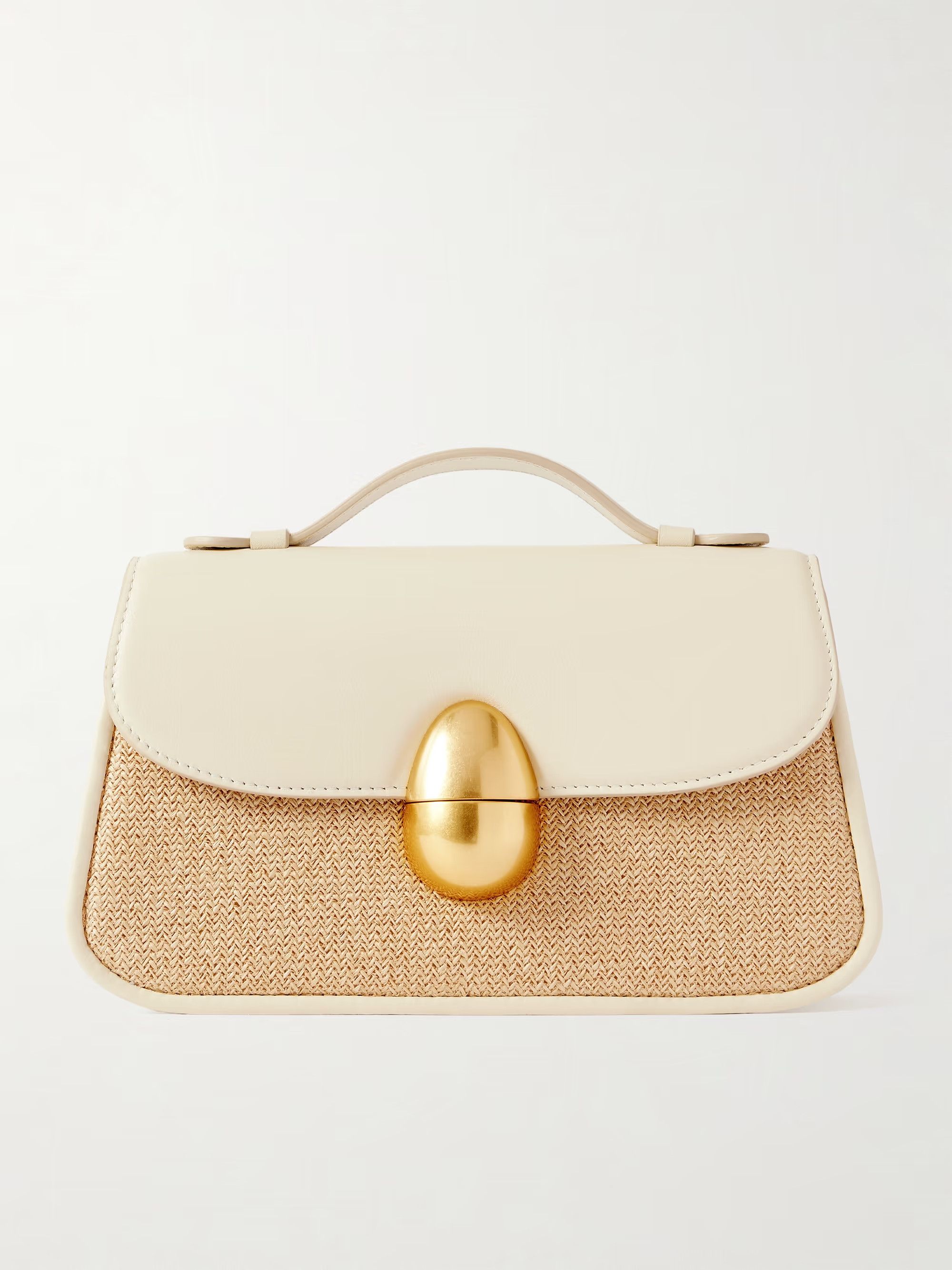Phoenix leather and raffia tote | NET-A-PORTER (US)