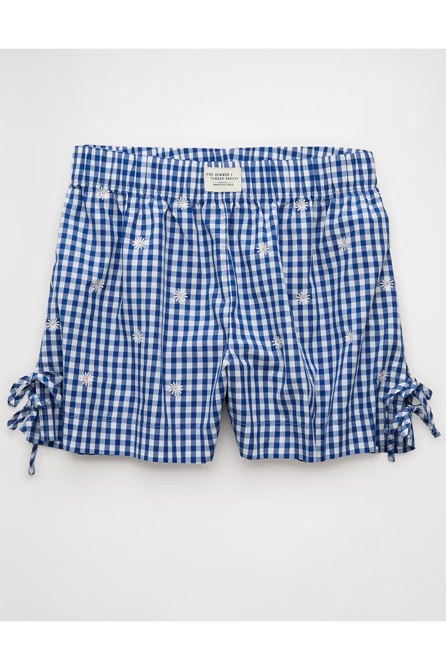AE x The Summer I Turned Pretty Boxer Sleep Short Women's Blue L | American Eagle Outfitters (US & CA)