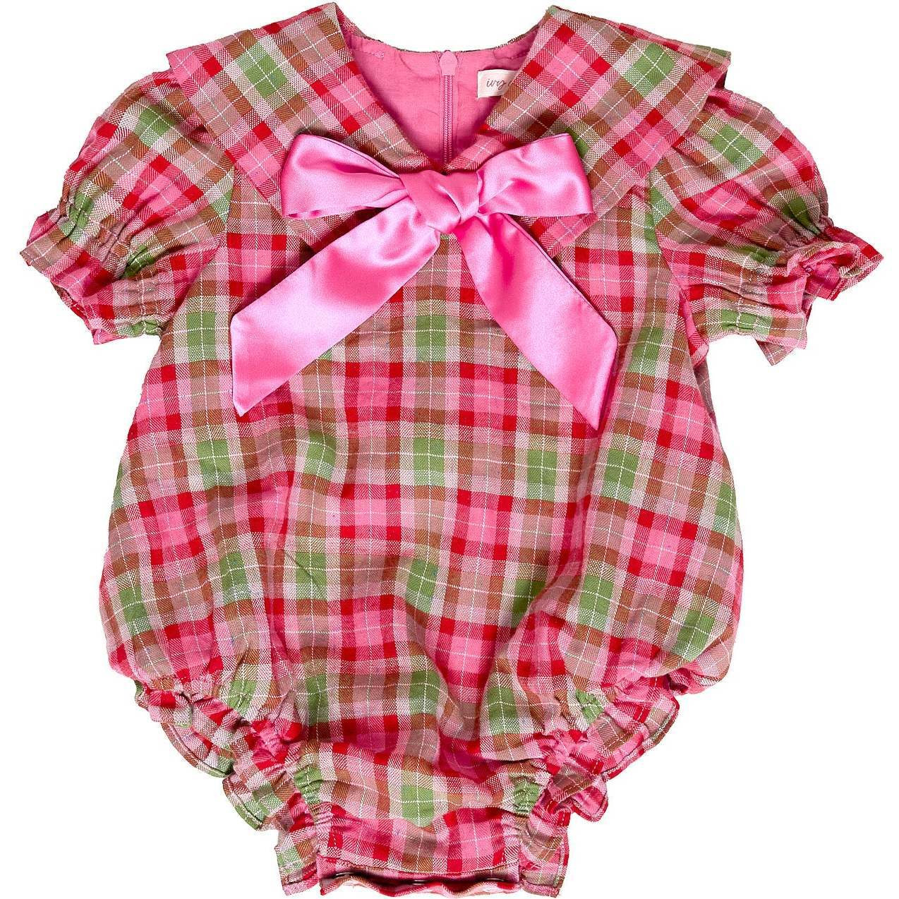 Baby Alice Romper in Rosewood Tartan | Maisonette