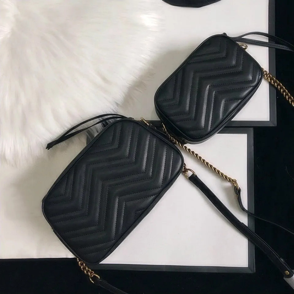 Dicky0750 Cowhide Handbags Leather Shoulder Bags Chain Purse Fashion Handbag Wave Lady Purses Pre... | DHGate