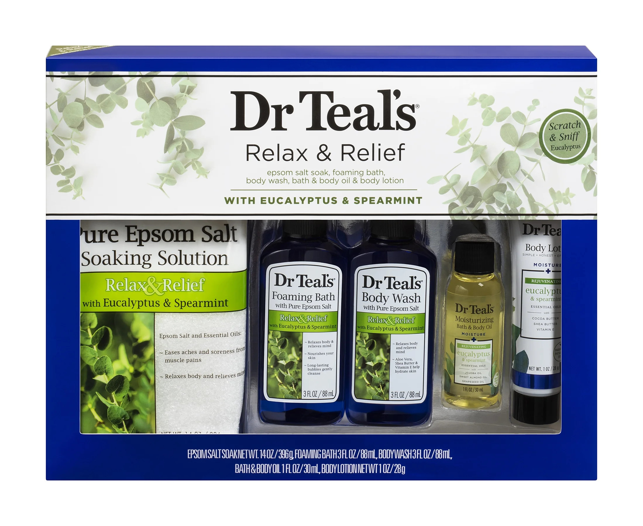 Dr Teal's Bath and Body Regimen Relax & Relief Gift Set: Eucalyptus & Spearmint - Walmart.com | Walmart (US)