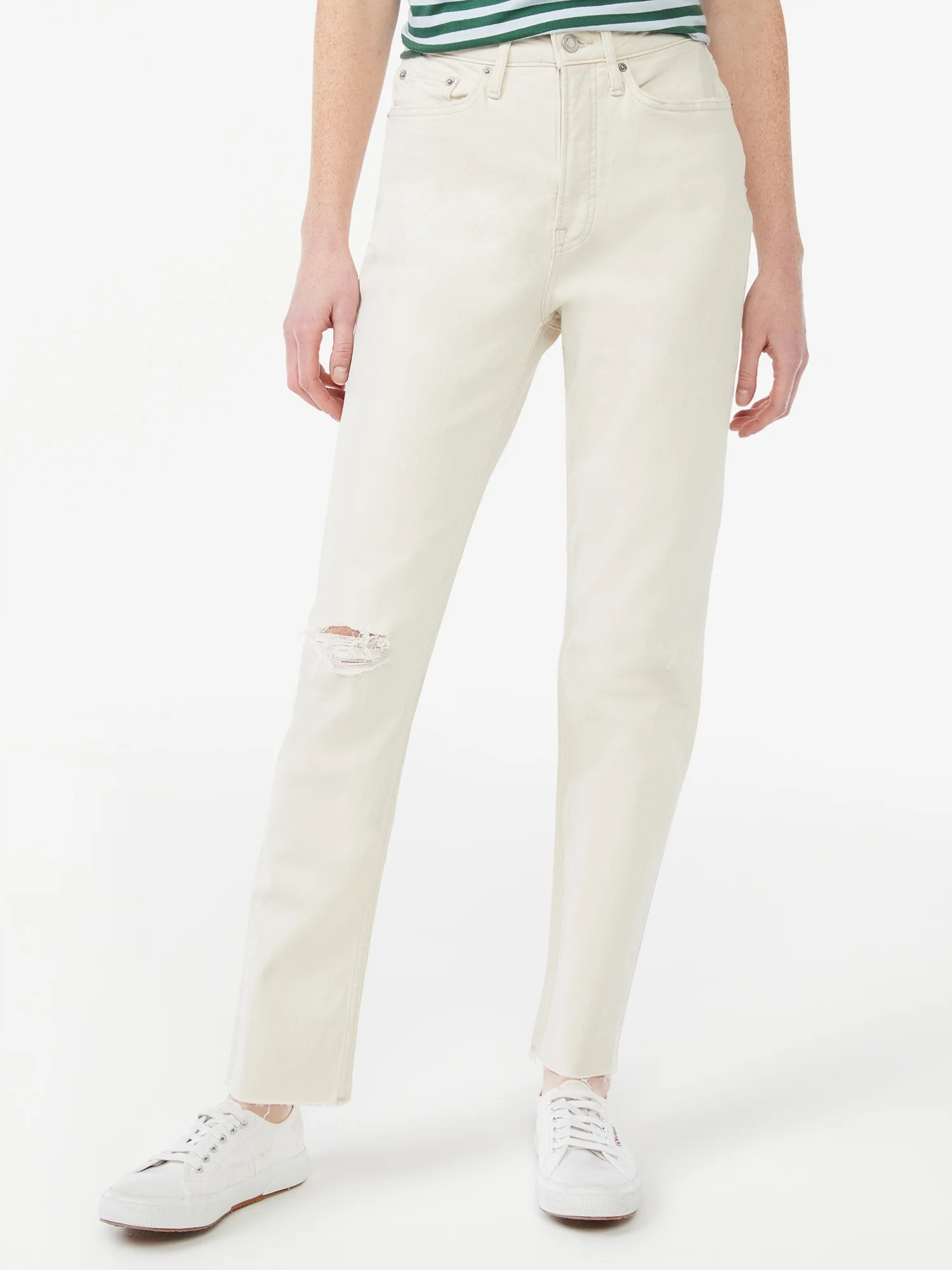 Free Assembly Women's Super High Rise Straight Jeans | Walmart (US)