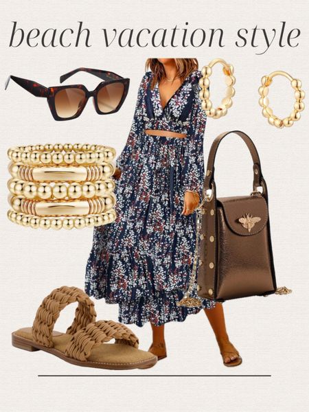 Daily Amazon finds, beach vacation outfit inspo, vacation outfit, maxi dress, boho dress, floral print dress, earrings, sandals, handbag, sunglasses, beach vacation, spring break, Amazon outfits, Amazon fashion

#LTKitbag #LTKfindsunder50 #LTKstyletip