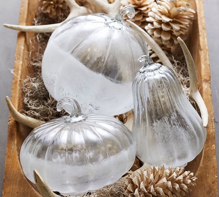 Frosted Glass Pumpkin | Pottery Barn (US)