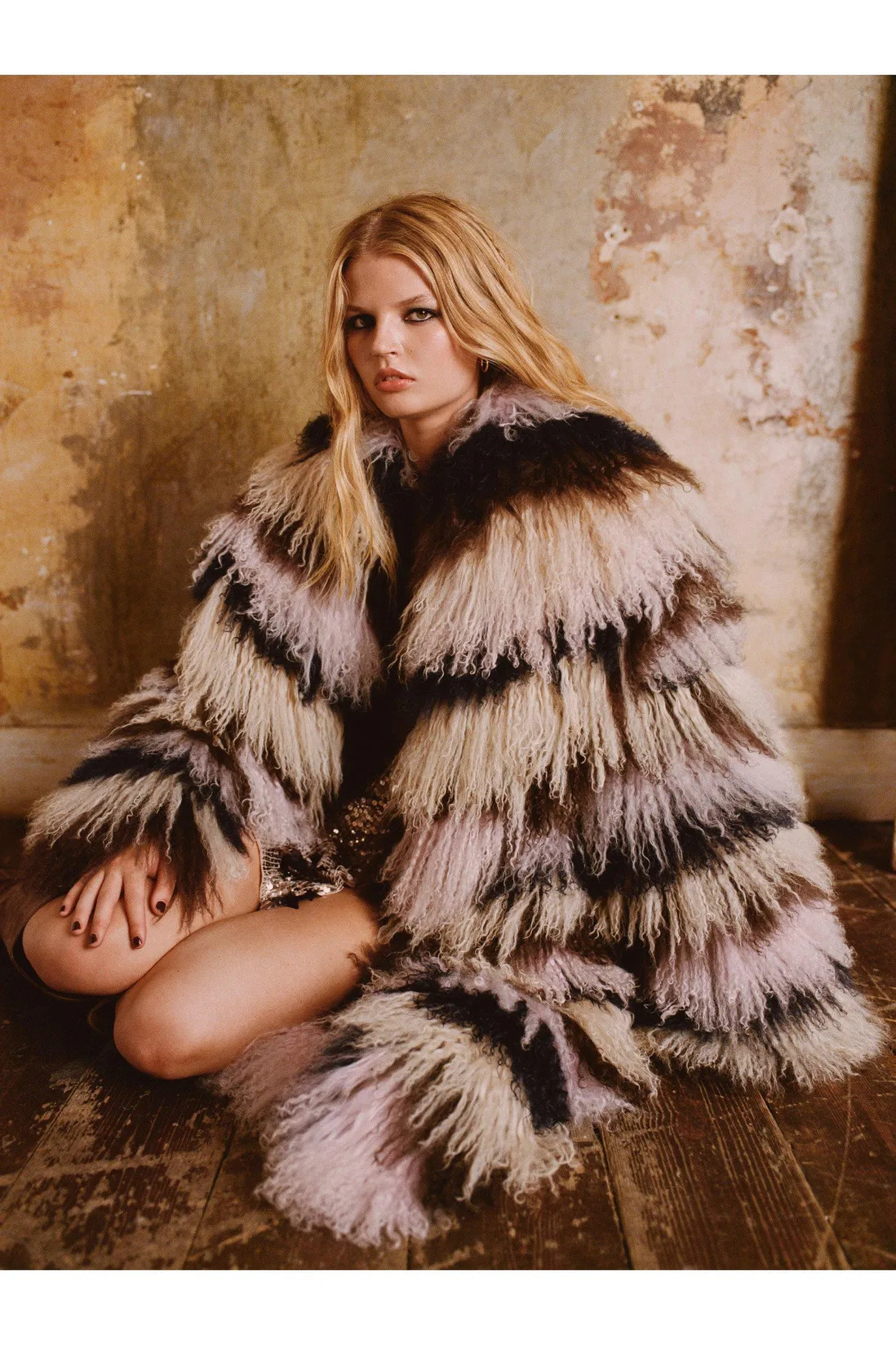 Limited Real Shearling Striped Coat | Nasty Gal US