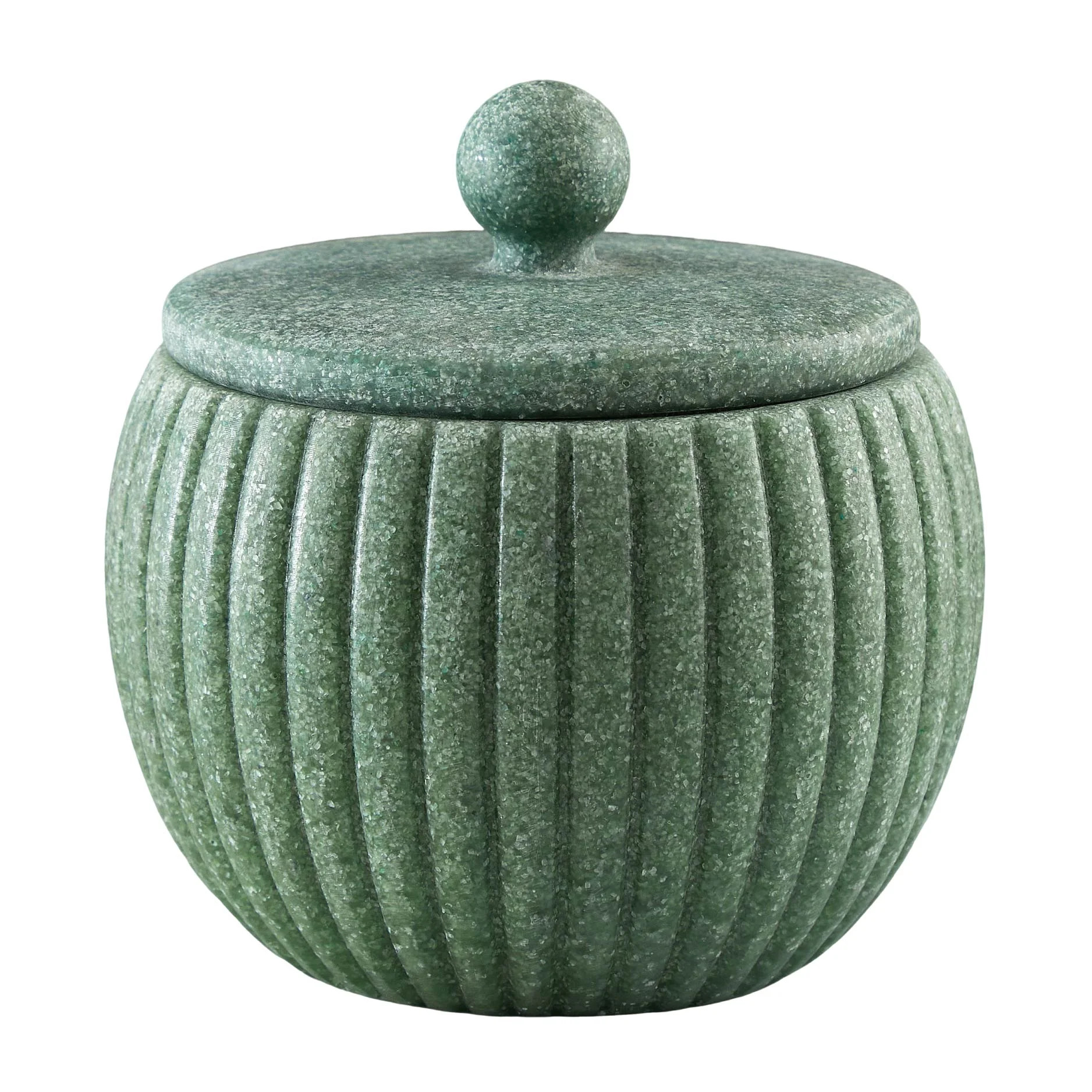 Stylehouse Green Faux Marble Lidded Jar Storage Canister - Elegant Bathroom & Kitchen Decor | Walmart (US)