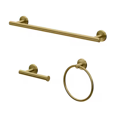 allen + roth  3-Piece Latitude 2 Brushed Bronze Decorative Bathroom Hardware Set | Lowe's