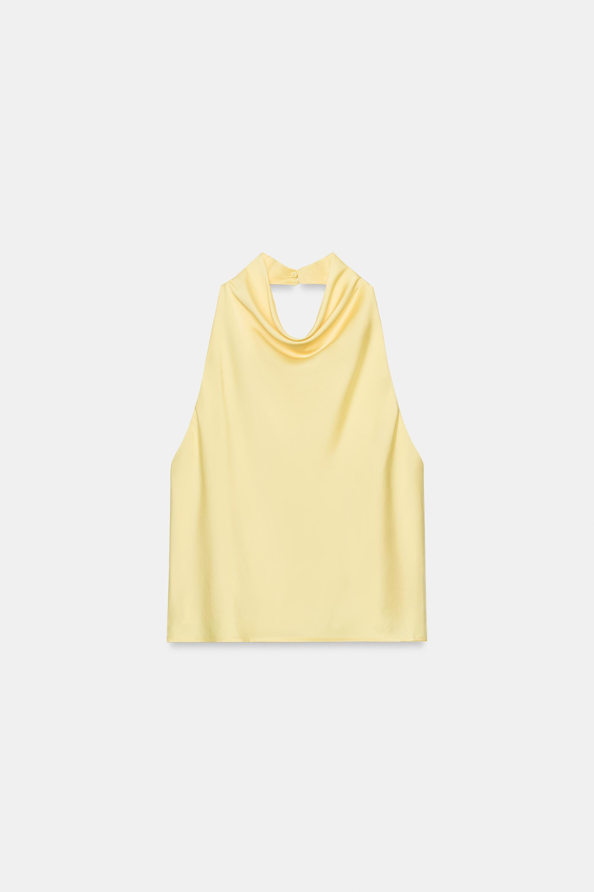 SATIN HALTER TOP | Zara US