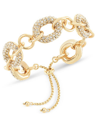I.N.C. International Concept Pavé Chain Link Slider Bracelet | Macy's