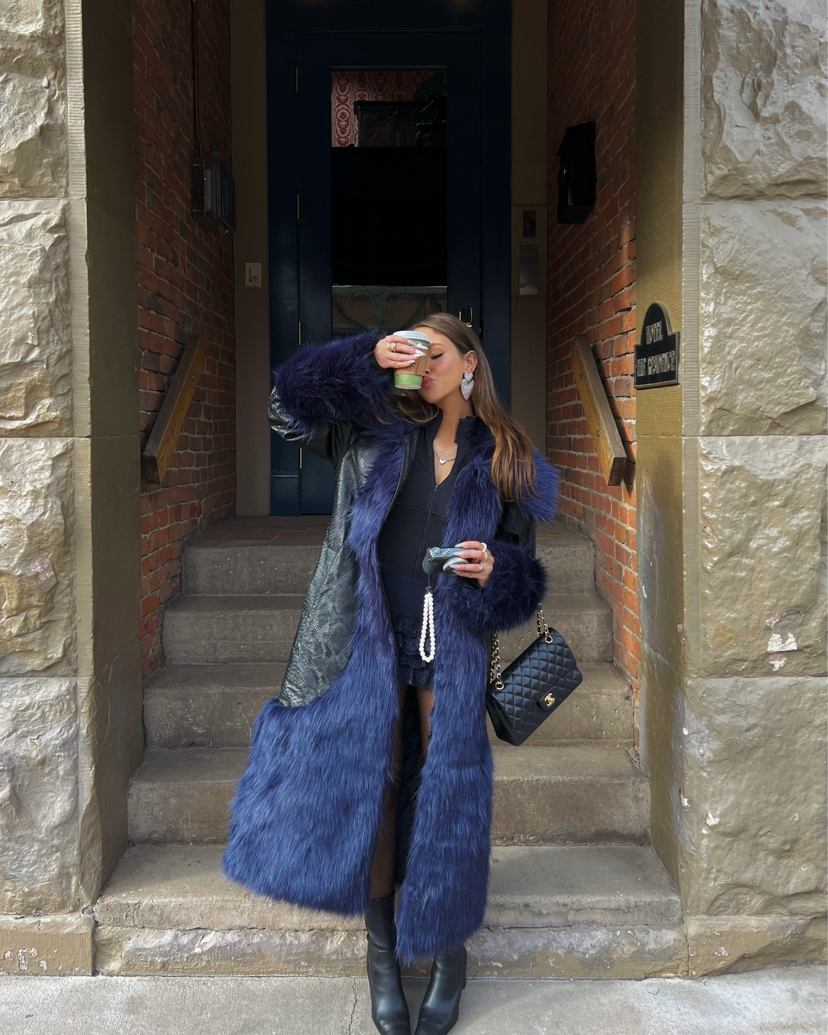 faux fur long coats to wear this winter!! this one is sold out so linking a bunch of similar options for you 💙 

winter jackets, kim shui faux fur long coat, ruffle mini skirt, coperni ankle boots, aspen street style, winter fashion trends 

#LTKHoliday #LTKStyleTip #LTKSeasonal