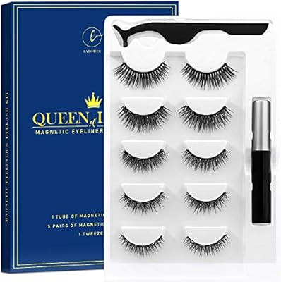 Magnetic Eyelashes Kit 5-Different Lengths&Different Densities Magnetic Eyeliner With Magnetic Ey... | Amazon (US)