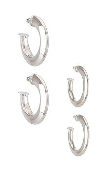 8 Other Reasons Camilla Hoop Set in Silver from Revolve.com | Revolve Clothing (Global)