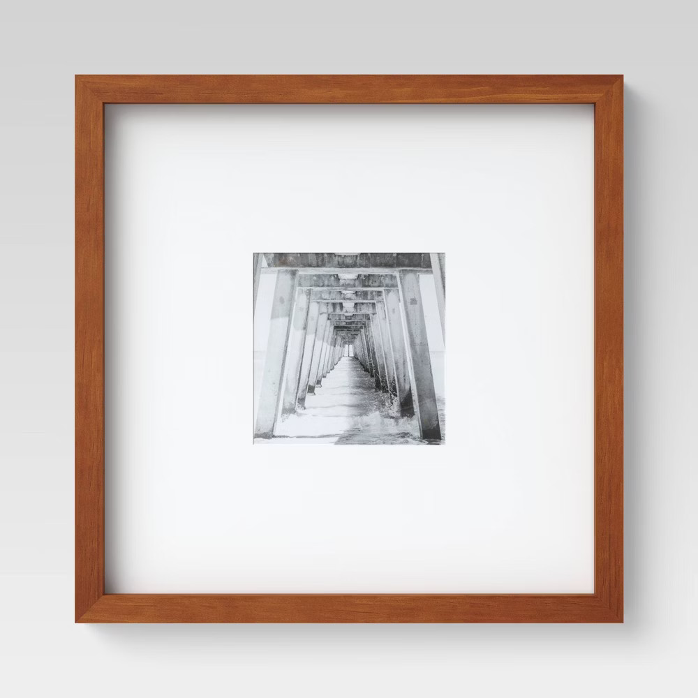 12" x 12" Matted to 5" x 5" Mid Tone Single Image Picture Frame Brown - Project 62™ | Target