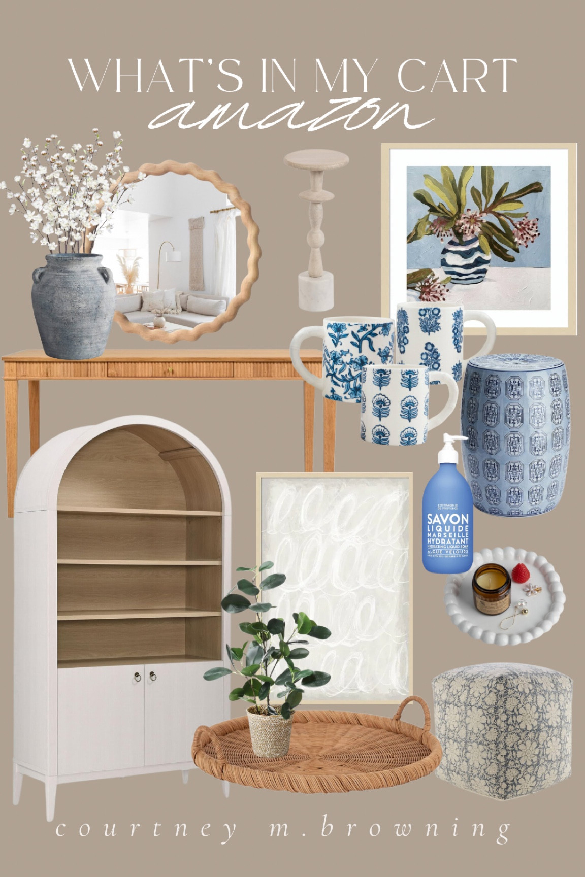 Amazon finds, Amazon home, home decor, arched cabinet, blue and white, blue decor, coastal decor, coastal home 

#LTKHome