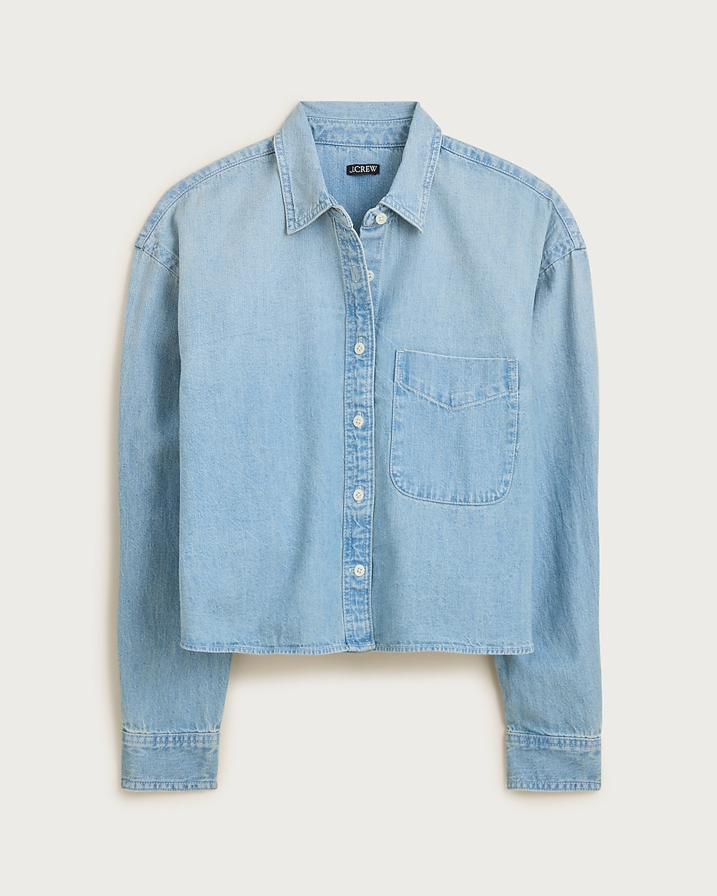 Étienne cropped button-up shirt in chambray | J. Crew US